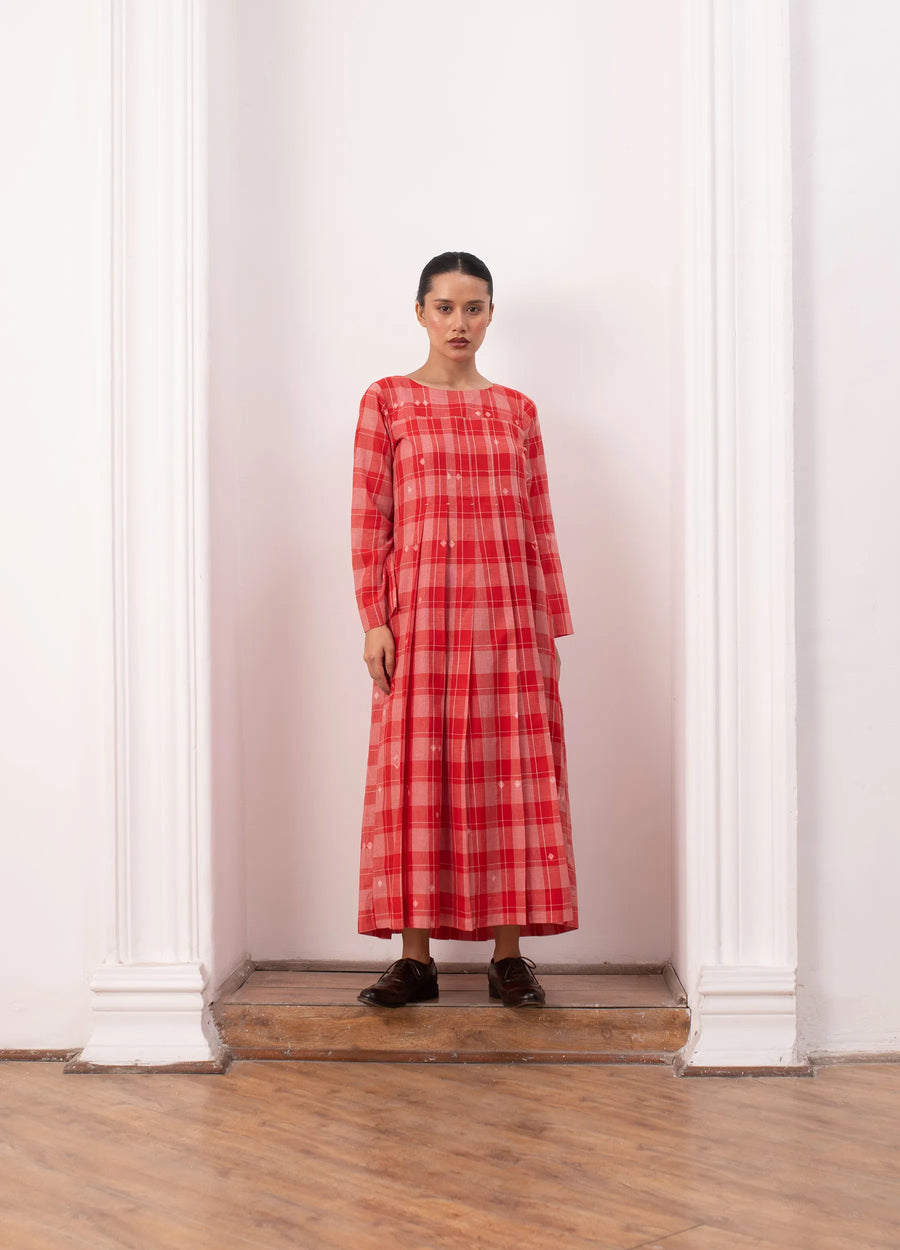 Eileen Dress (Red & White)