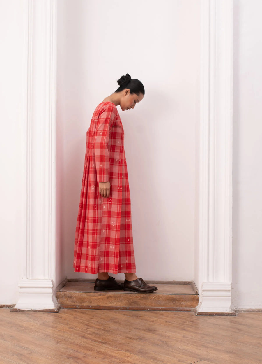 Eileen Dress (Red & White)