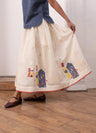 Sophie Jamdani Skirt (Ivory)